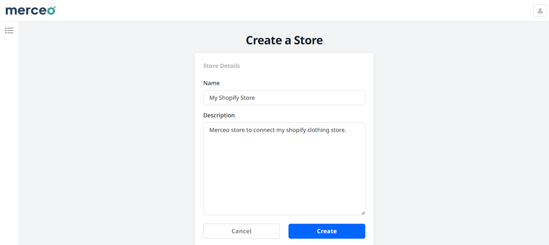 Create store step